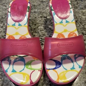 Coach Hot Pink Nichelle Jelly shoes